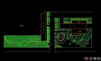 现代工厂绿化平面设计CAD方案图解析与图文设计要点
